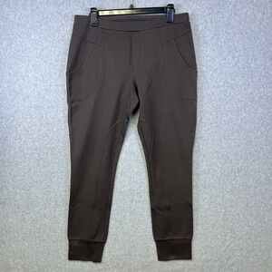 Du Jour Pants Women's M Brown Stretch Knit Skinny Leg Casual Front Pockets